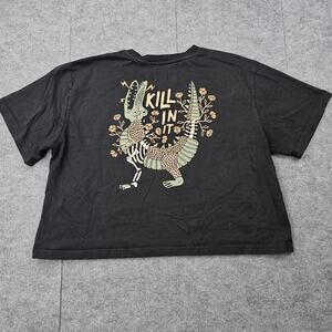 Octopied Mind T Shirt Womens 2XL Black Killin It Cropped Skater Streetwear Y2K